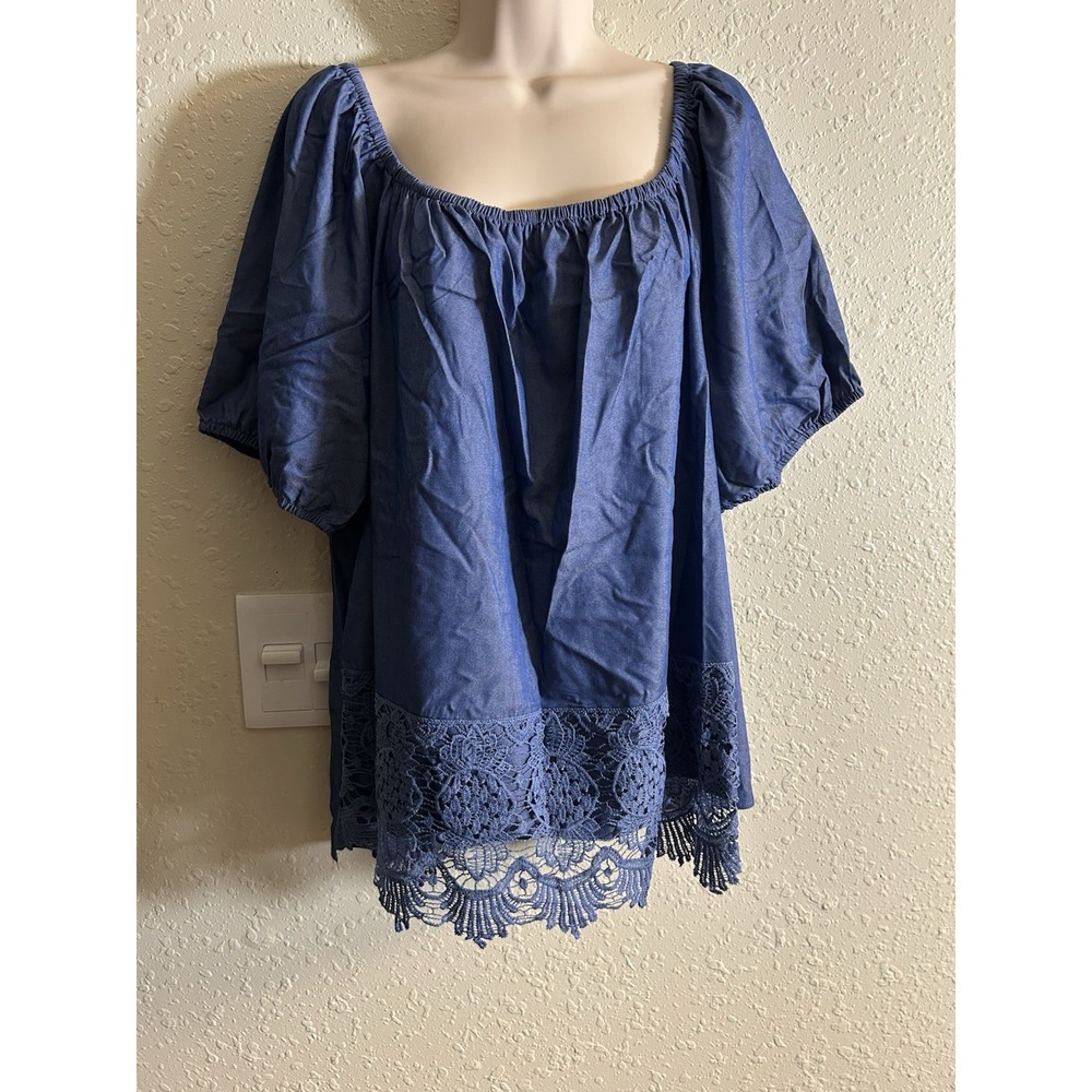 New 2X Unique Spectrum Flare Lace Bottom Top #340*11